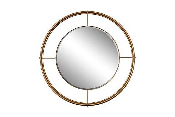 Зеркало круглое в металлической золотой раме Garda Decor 19-OA-9128