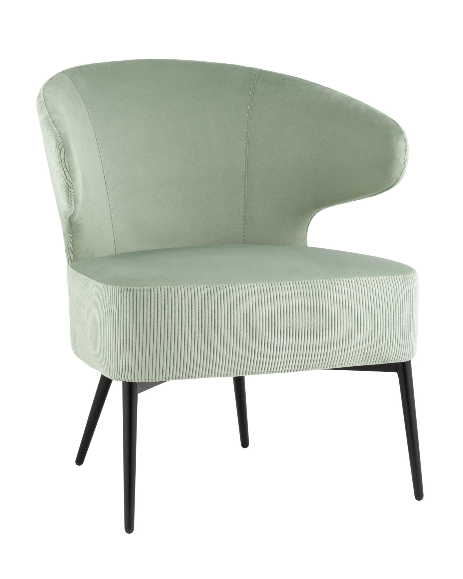 Кресло лаунж Royal Stripes велюр фисташковый Stool Group