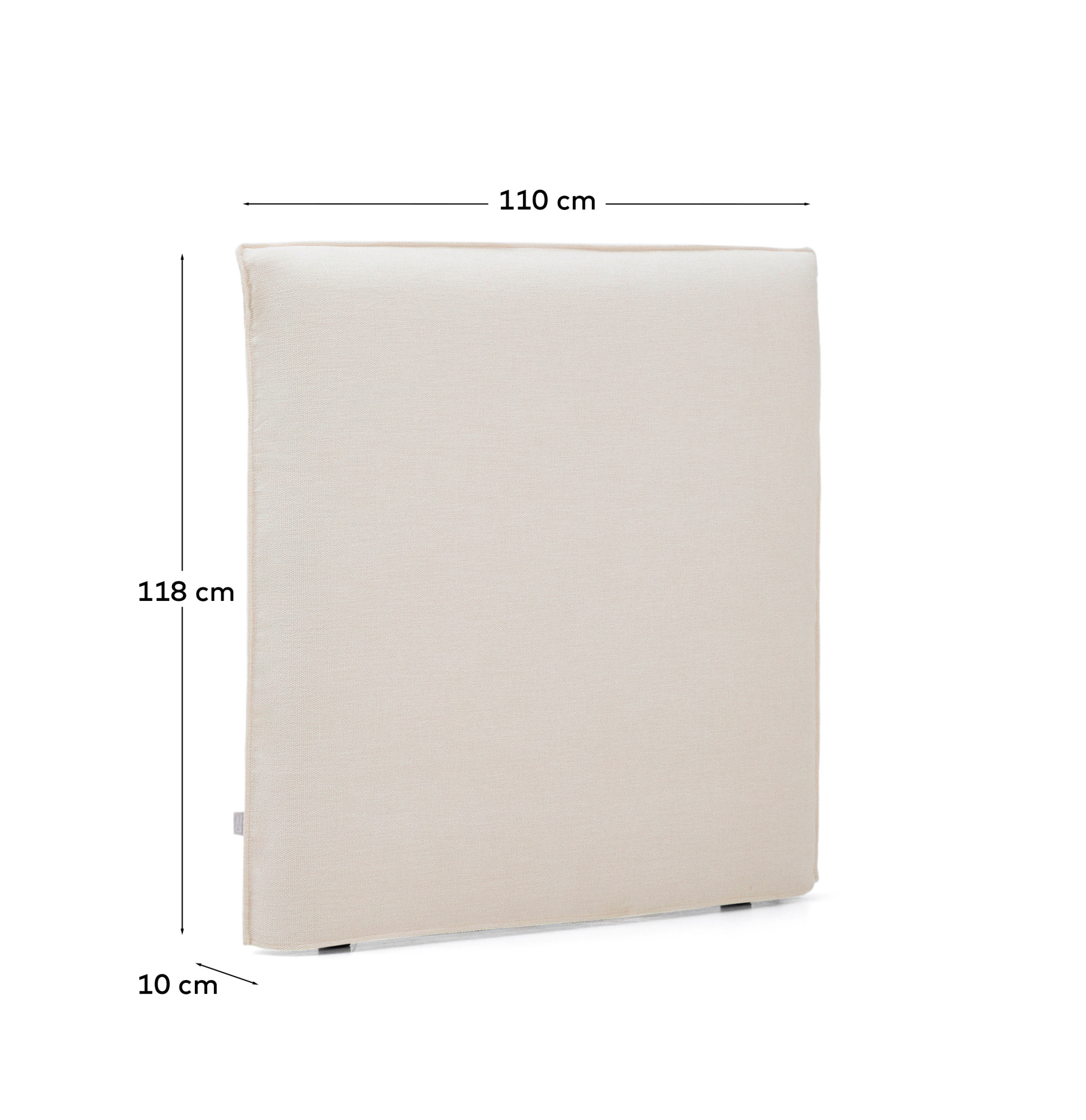 Изголовье кровати Jaira из белого шенилла со съемным чехлом для кроватей шириной до 90 см La Forma 447729