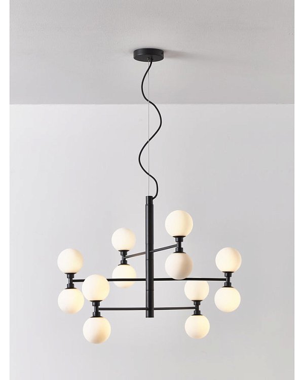 Чёрная люстра Гровер Louvre Home LCH030825SWL
