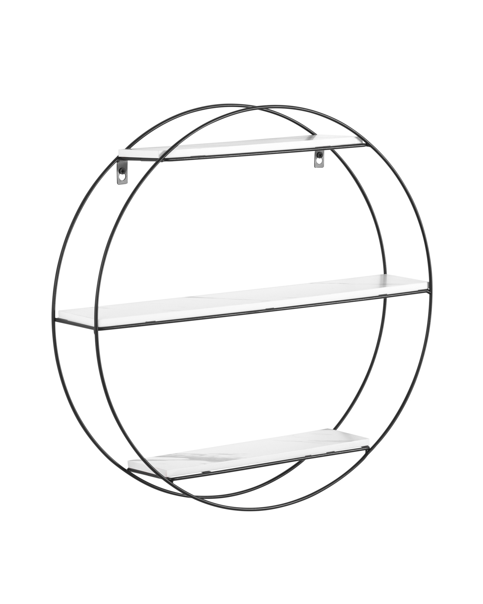 Полка Luna черная белый мрамор Stool Group