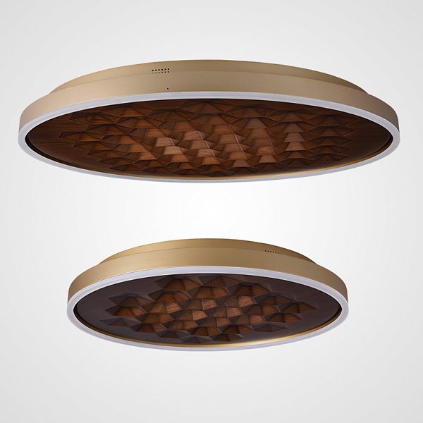 Потолочный светильник HONEY D80 Gold/Dark wood by ImperiumLoft