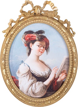 Картина настенная Дама в шляпе, под старину, масло Glasar 28-717