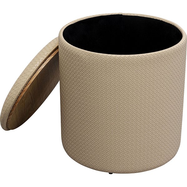 Пуф Venezia Storage Beige Ø40 см KARE 87697
