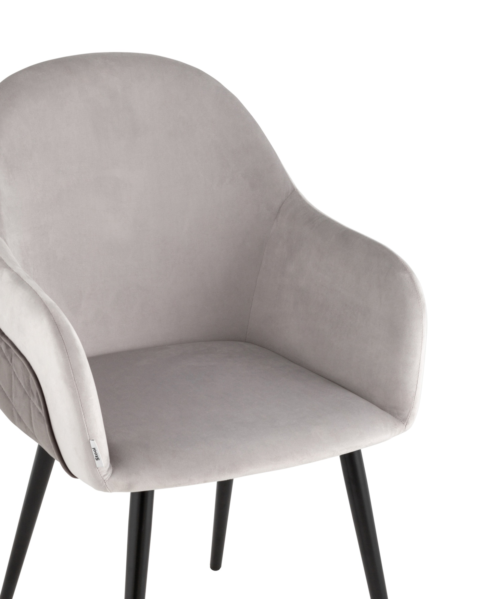 Стул Новел велюр светло-серый с темно-серой спинкой Stool Group