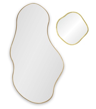 Lake Panno Gold Сет из 2-х зеркал 58*110 см, Ø41 см Art-Zerkalo SM122GL