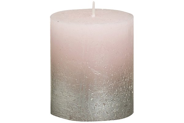 Свеча декоративная розовая с серебром Garda Decor 1,03669E+11