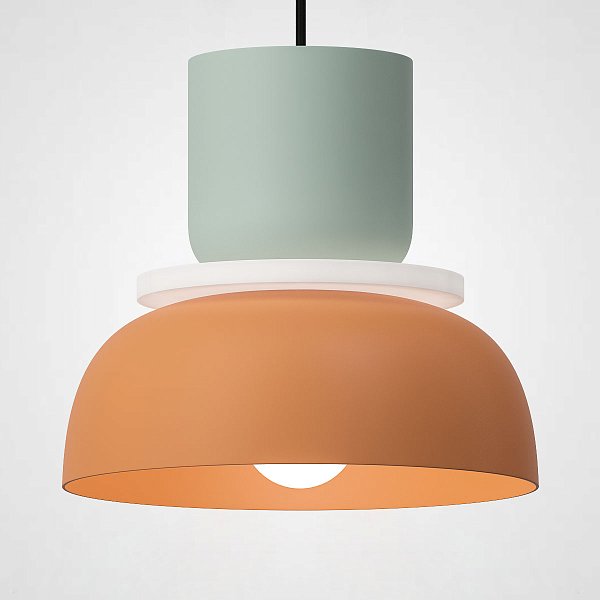 Подвесной светильник ILO D29 mint/orange by ImperiumLoft