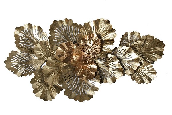 Декор настенный "Листья" золотой Garda Decor 37SM-1469