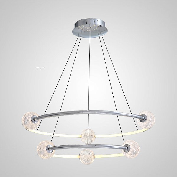 Подвесная люстра STORMS CH D89 D68 Chrome by ImperiumLoft