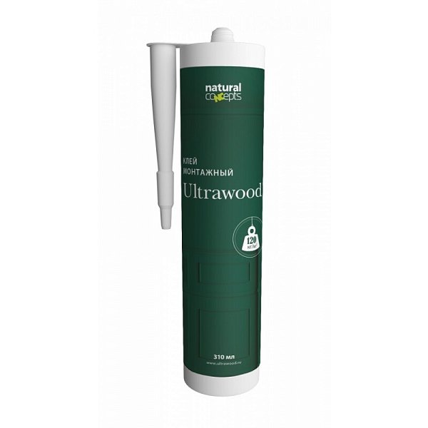 Клей ULTRAWOOD монтажный, прозрачный, 310 мл.