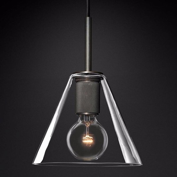 Подвесной Светильник Rh Utilitaire Funnel Pendant Black By Imperiumloft