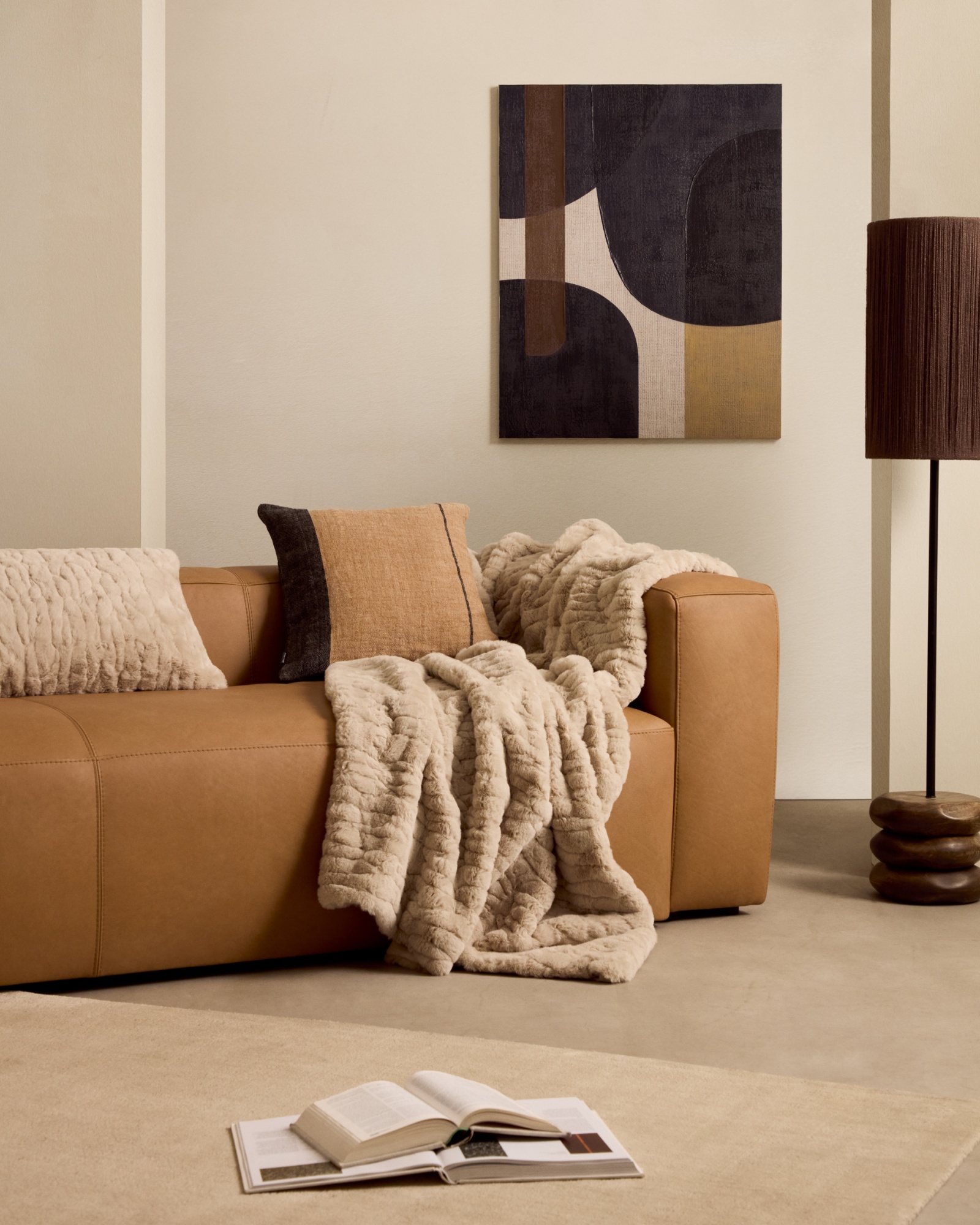 Tonol коричневый абстрактный холст 100 x 80 см La Forma (ex Julia Grup)