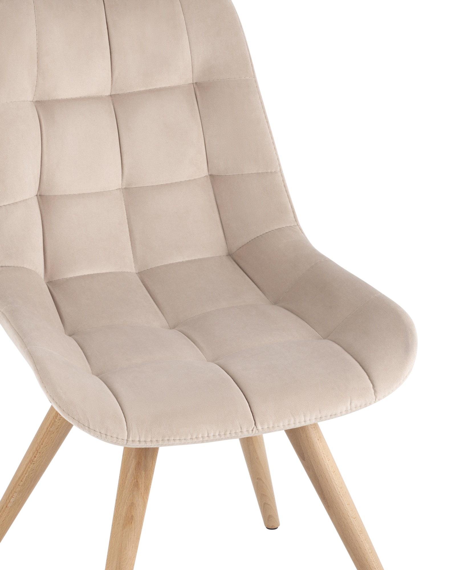 Стул Флекс на деревянных ножках велюр бежевый Stool Group