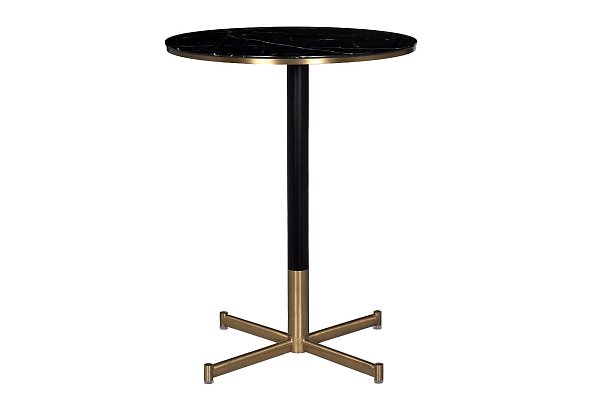 Стол высокий мраморное стекло/черный метал Garda Decor 46AS-HT5341-BL