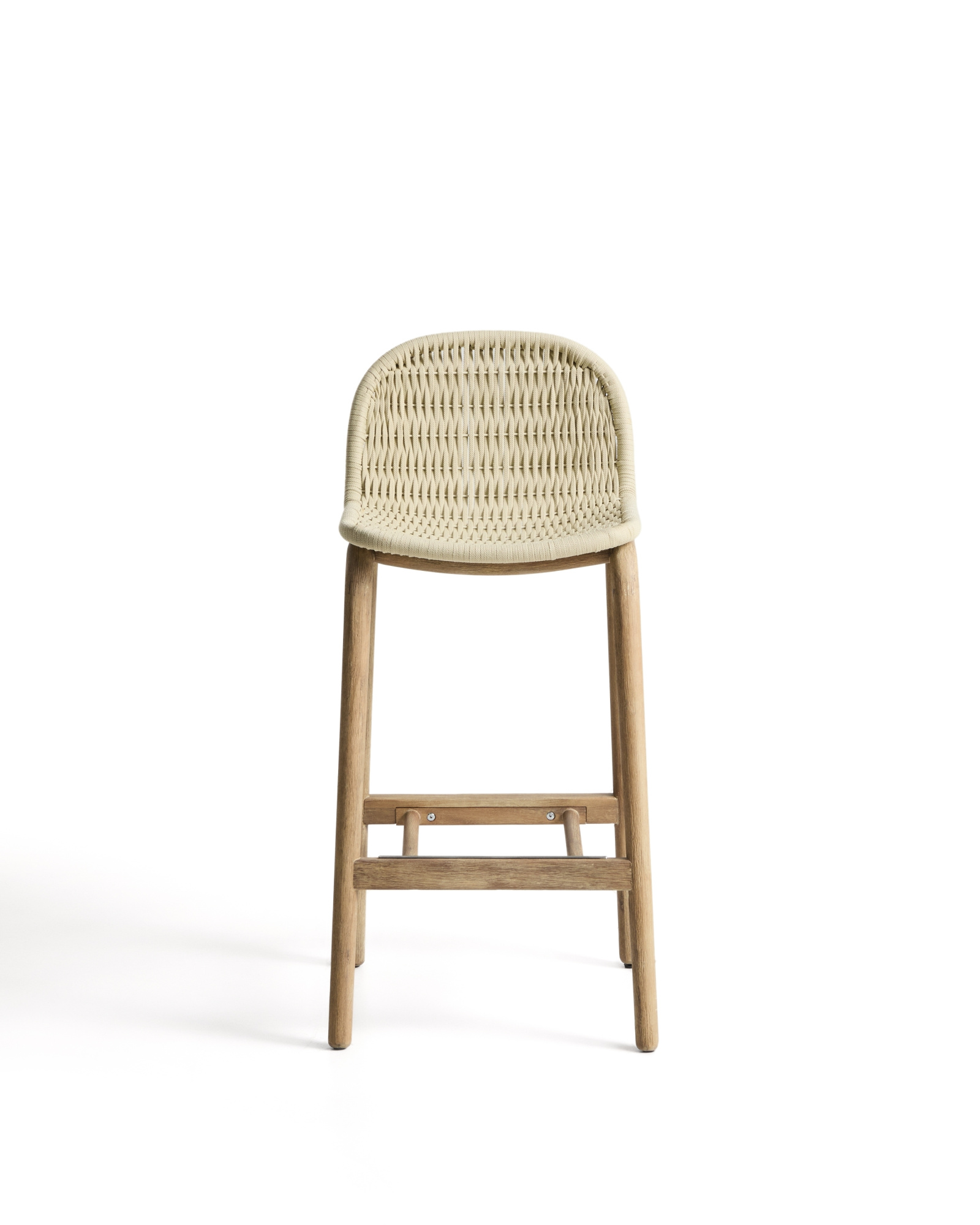 Уличный барный стул Alipa из акации и веревки цвета экрю, 75 см La Forma 481335