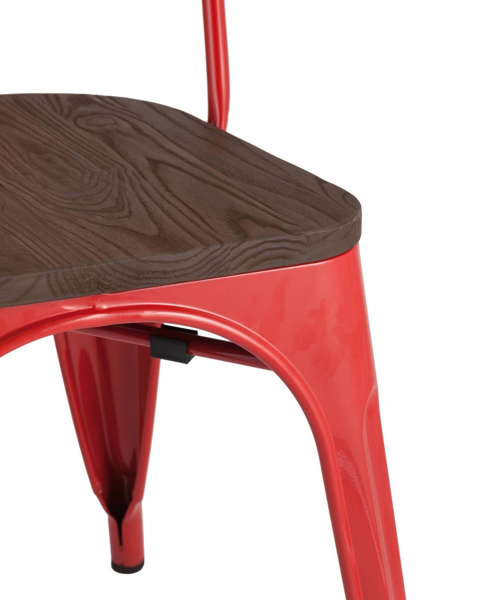 Стул TOLIX WOOD красный глянцевый Stool Group