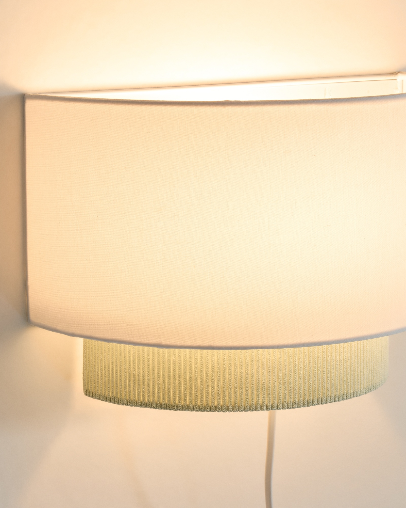 Настенный светильник Bianella из хлопка и бирюзового вельвета, Ø 40 см La Forma (ex Julia Grup)