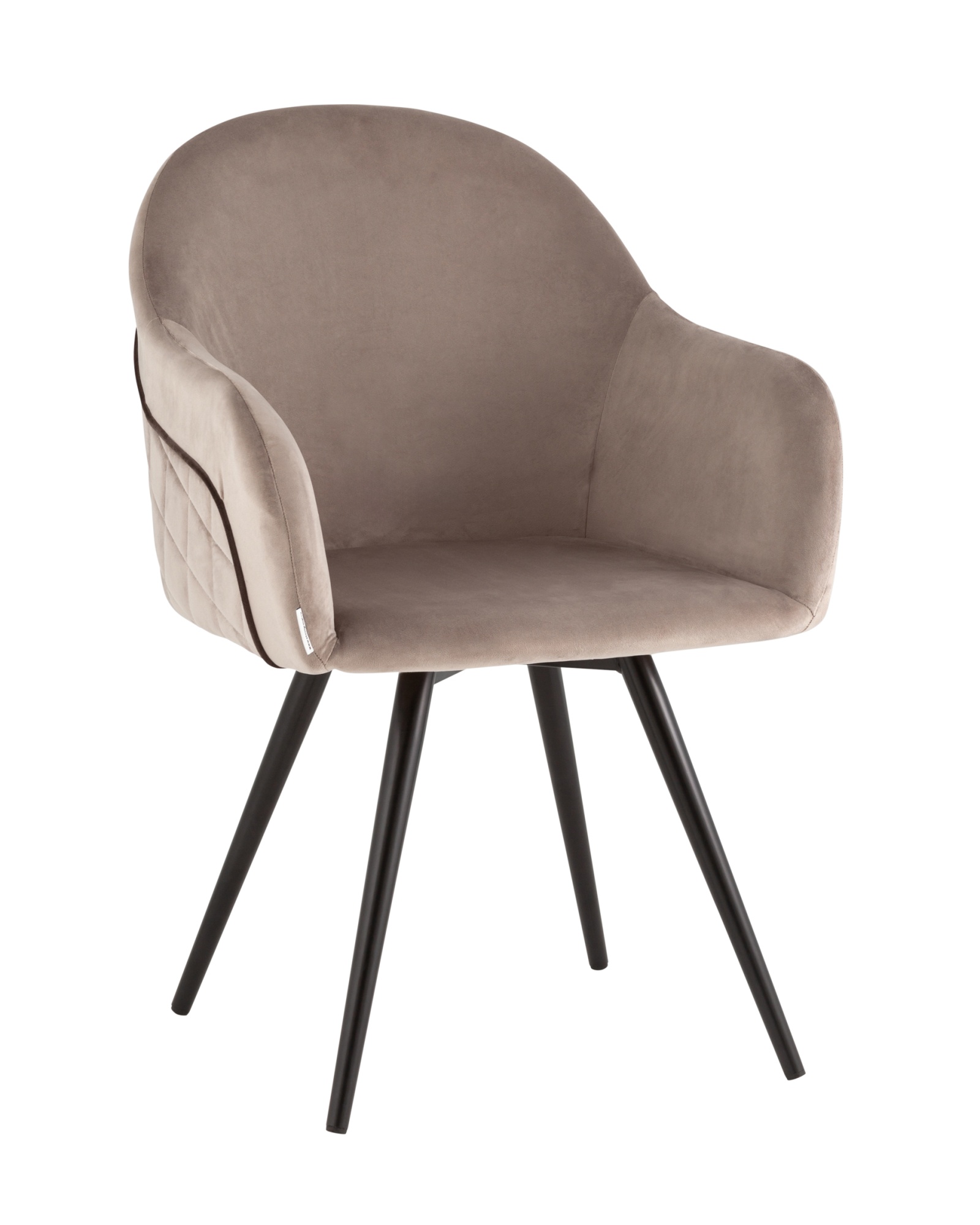 Стул вращающийся Новел велюр серо-коричневый Stool Group