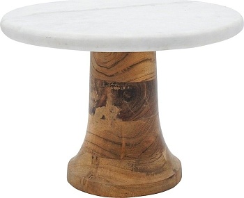 Блюдо для торта с белым мрамором Glasar 78599-DS