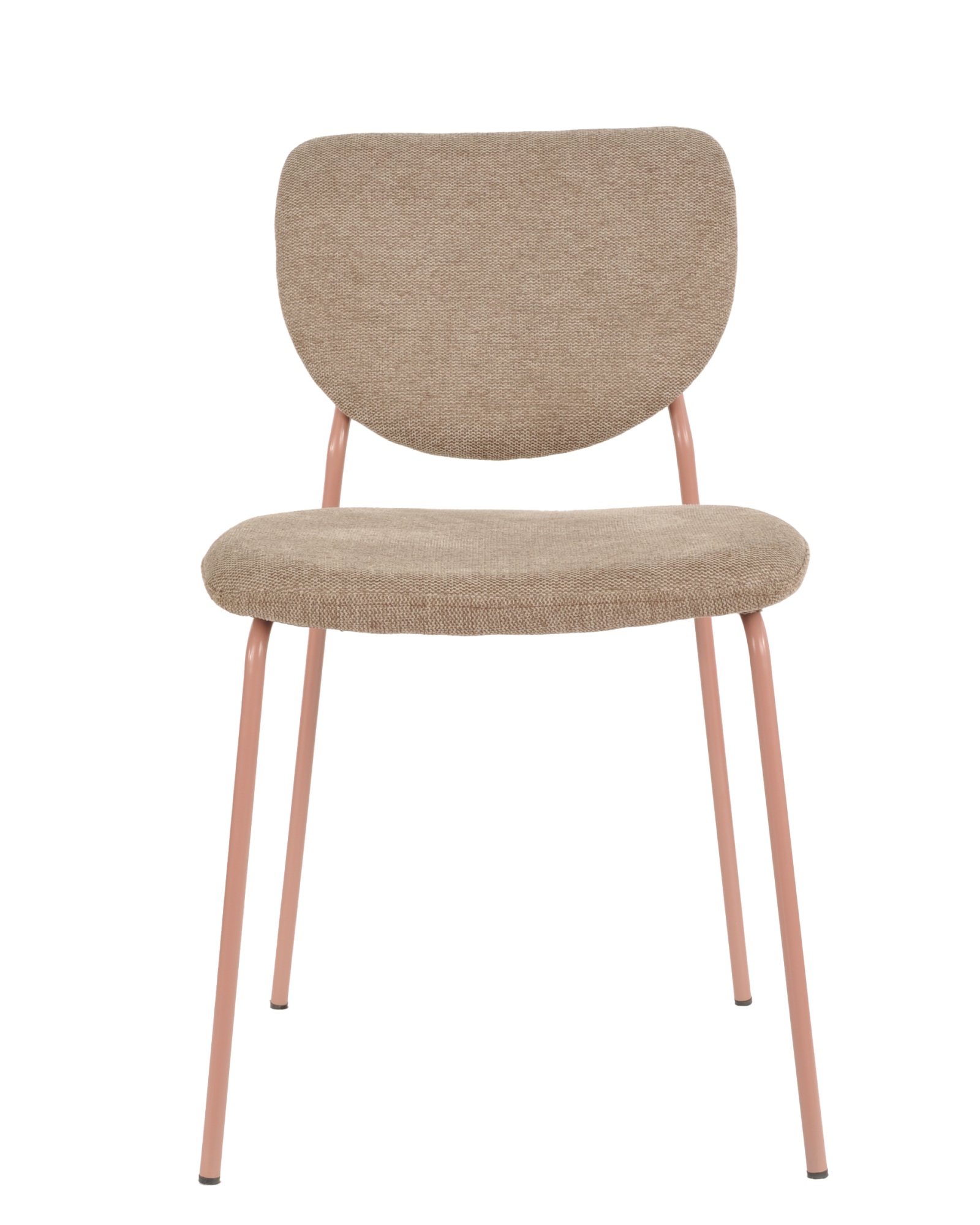 Стул обеденный Gigi шенилл коричневый розовые ножки Stool Group