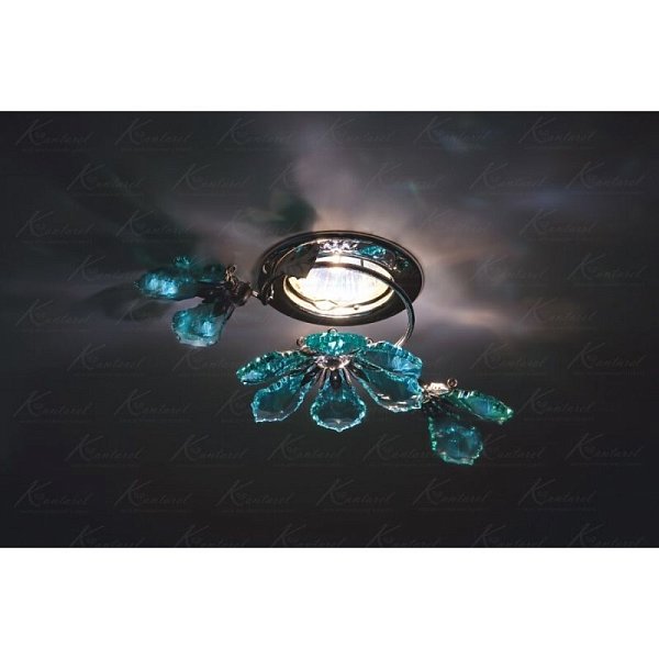 Встраиваемый светильник Kantarel Flourish CD 024.3.1/3 ant green