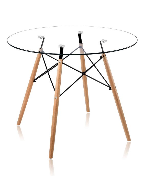 Стол DSW 90, прозрачный Stool Group