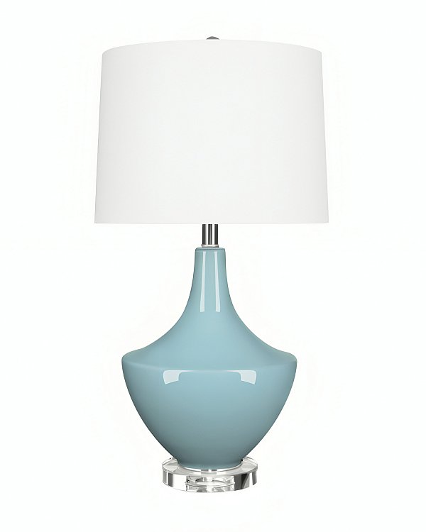 Голубая настольная лампа Кейти Louvre Home LHLTL31017CLM