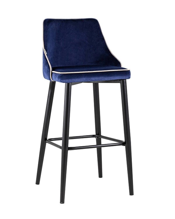 Стул барный Коби велюр синий Stool Group