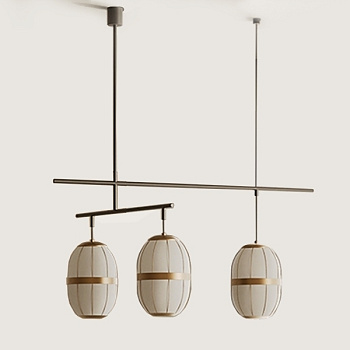 Подвесной светильник Pull C1249/3 Matt black/Aged gold Aromas del Campo