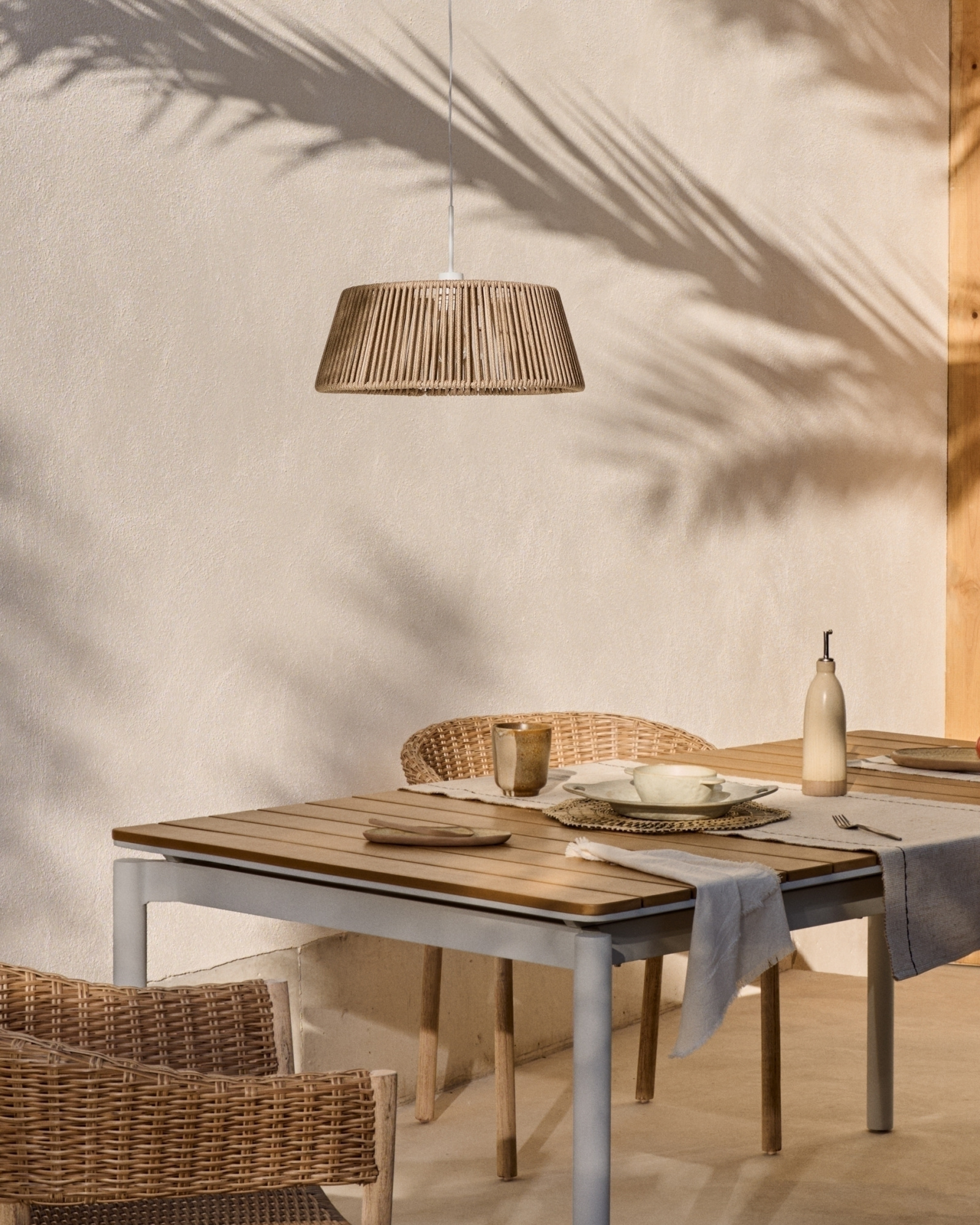 Абажур подвесного светильника Aldet из серого веревочного шнура Ø46 см La Forma (ex Julia Grup)