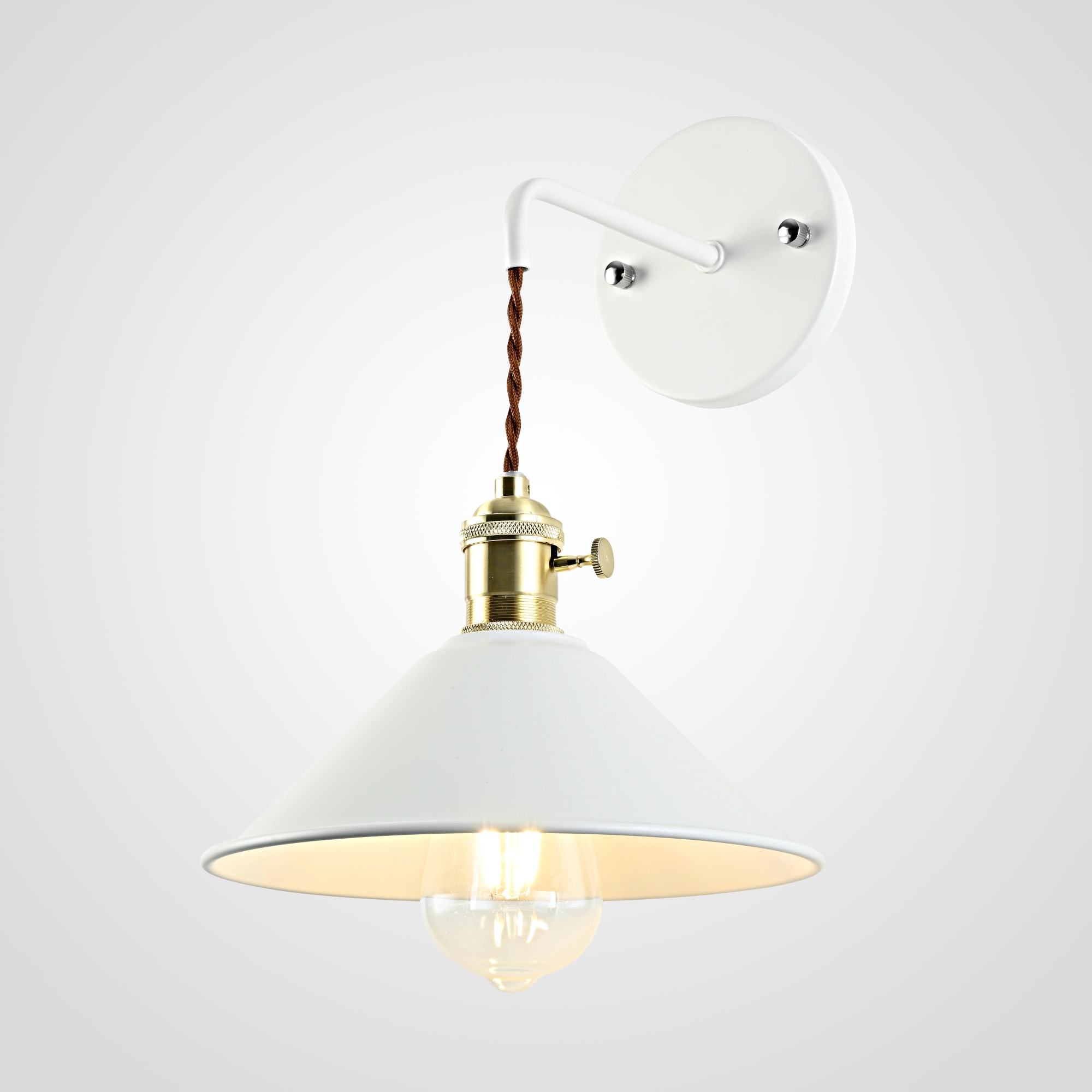 Бра С Подвесным Плафоном Braid Wall White By Imperiumloft