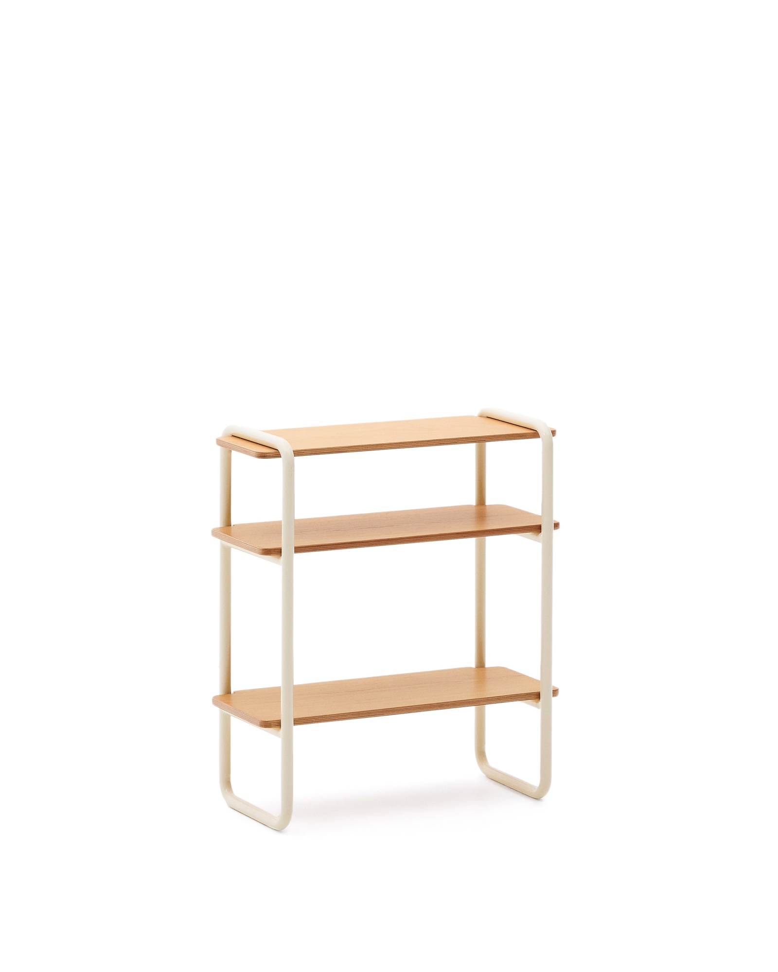 Стеллаж из ясеневого шпона цвета Tinn с бежевой металлической конструкцией, 70 x 60 La Forma (ex Julia Grup)