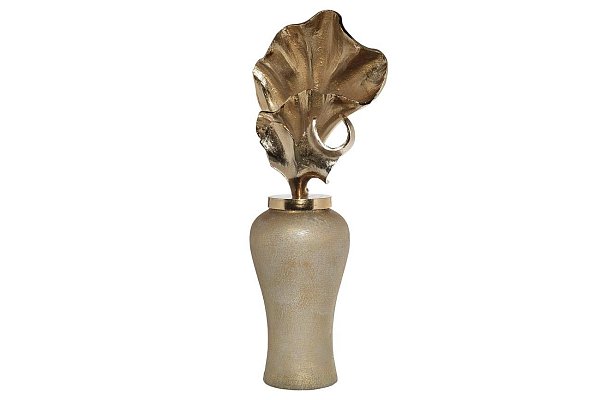 Ваза декоративная золотистая с крышкой Garda Decor 71PN-50736