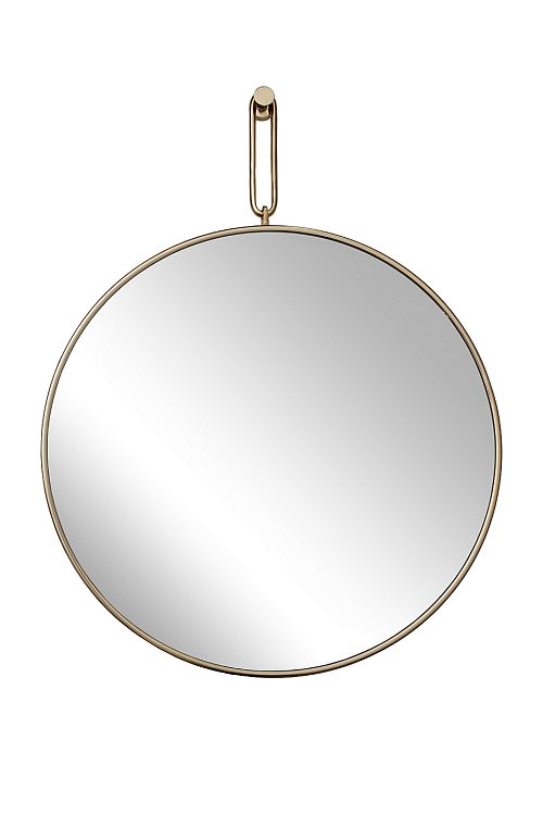Зеркало на подвесе в золотой металлической раме Garda Decor 79MAL-9206-100G