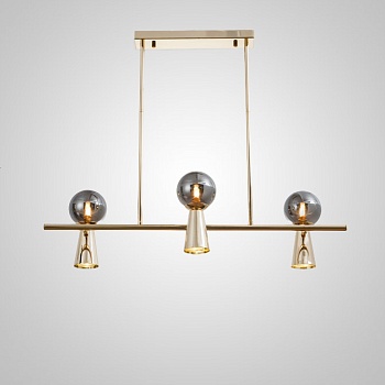 Потолочный светильник ABELINA LONG L6 Gold Grey by ImperiumLoft