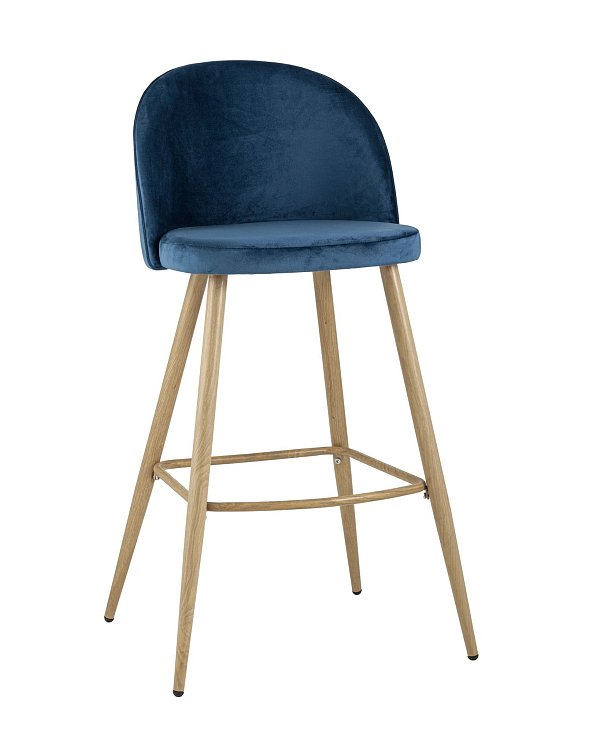 Стул барный Лион голубой велюр Stool Group