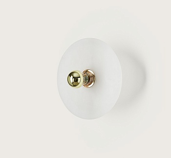 Бра Alba 25 см алебастр + цоколь 5 см черный металл Aromas del Campo