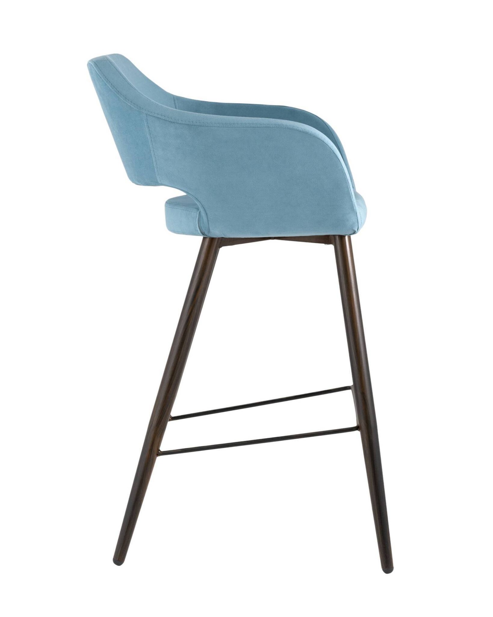 Стул барный Саймон велюр пыльно-голубой Stool Group