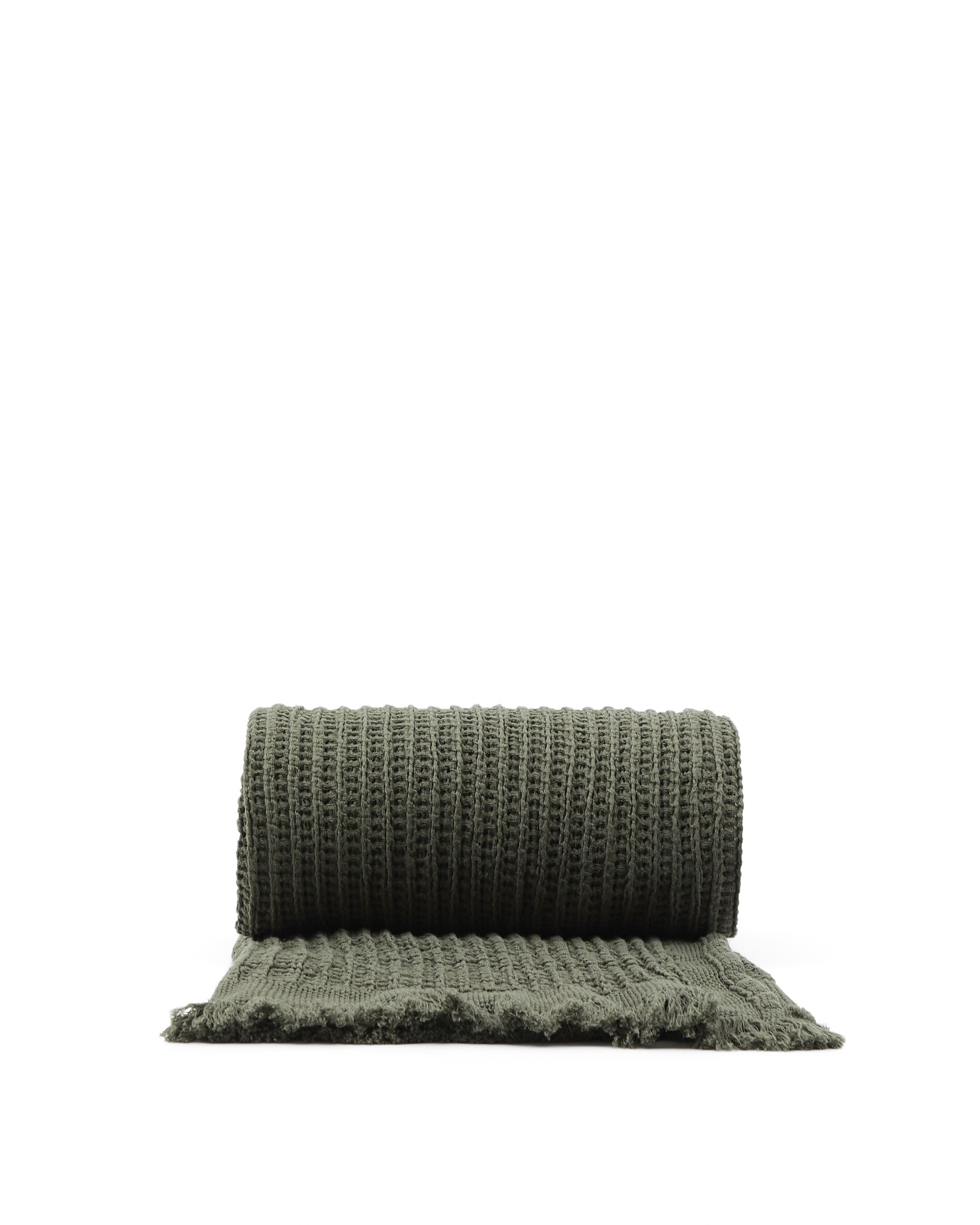 Вафельный плед Nulina из хлопка зеленого цвета 130 x 170 см La Forma (ex Julia Grup)