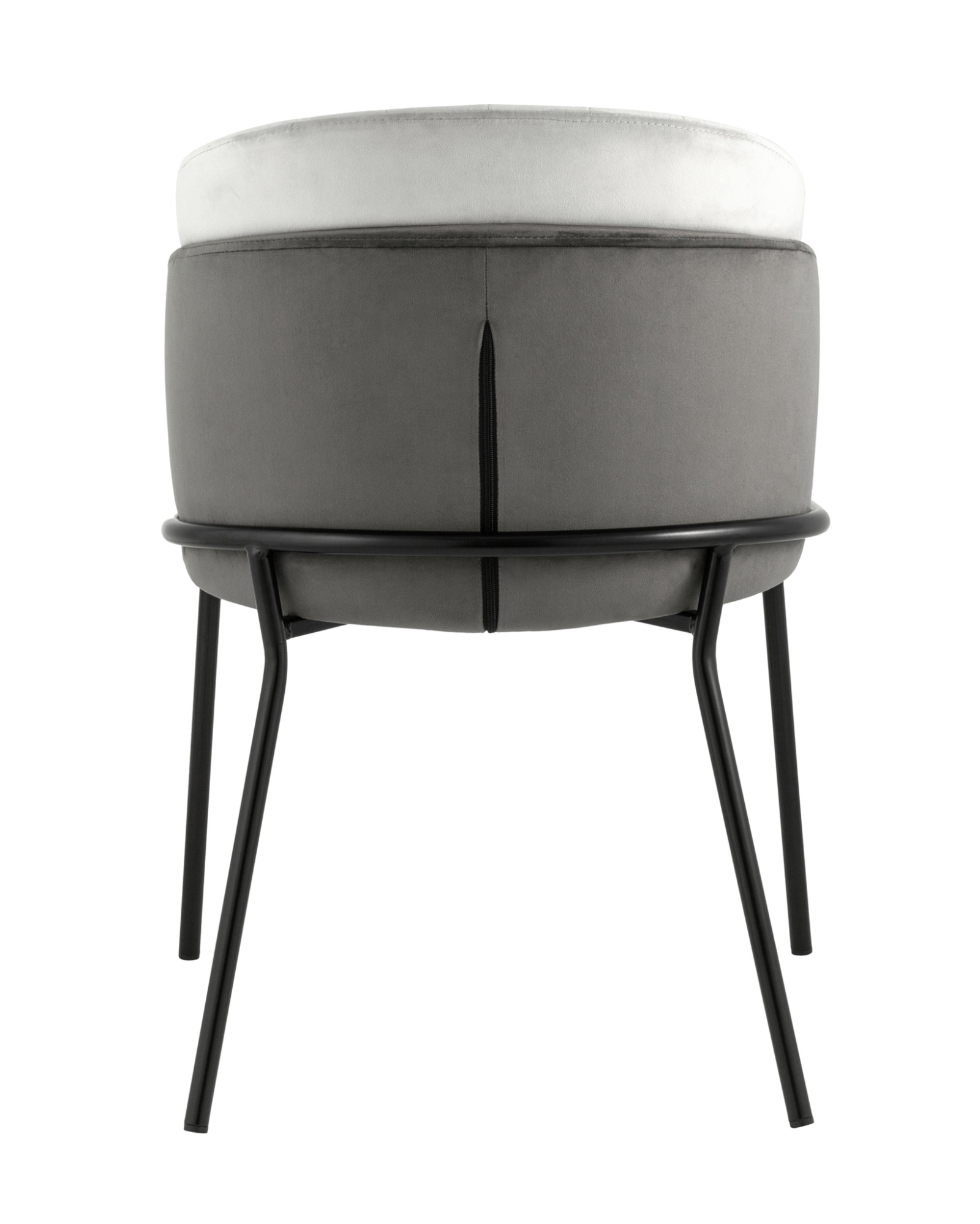 Стул Дабл велюр тёмно-серый со светло-серой вставкой Stool Group