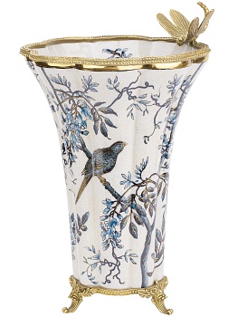 Ваза со стрекозой Glasar 31G1757/A1159HC/HX1611