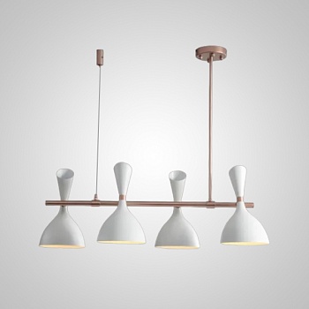 Подвесной реечный светильник TRUMPET LINE L85 White by ImperiumLoft