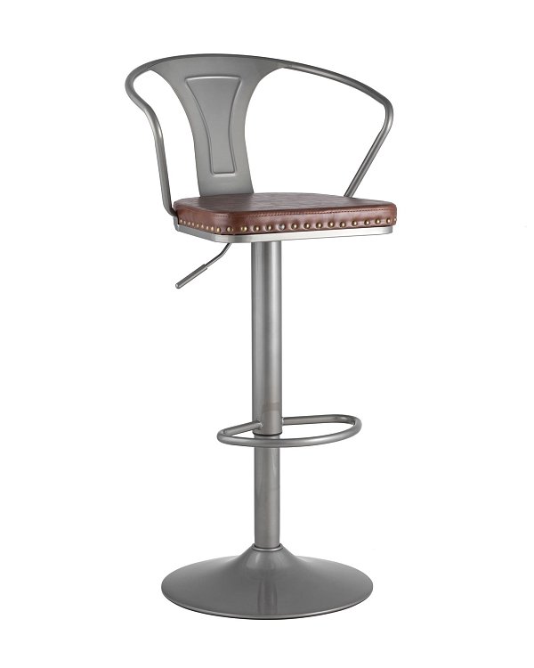 Стул барный TOLIX ARMS SOFT серебристый Stool Group