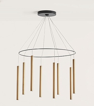 Люстра Mika Multi 8L черный - золотой Aromas del Campo