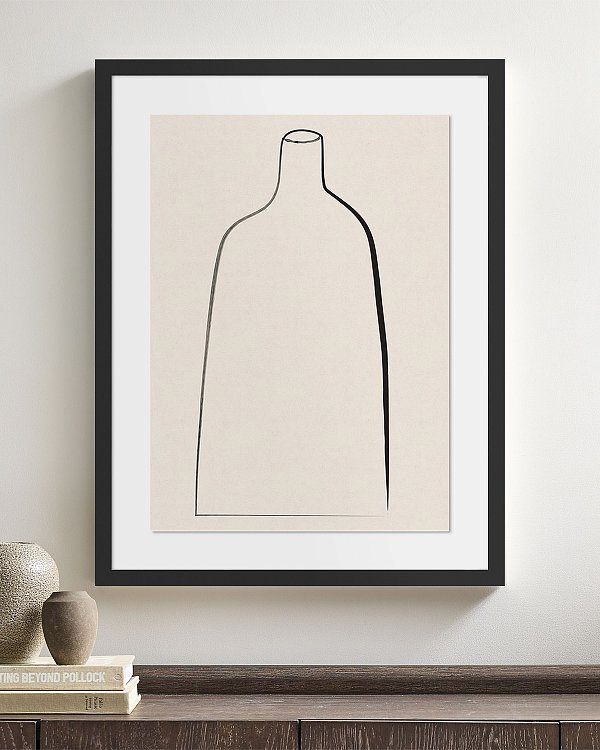 Постер Minimal Vase в чёрной раме Louvre Home DPP400924VHS