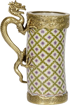 Ваза с ручкой в виде дракона Glasar A1080HC/HX1137