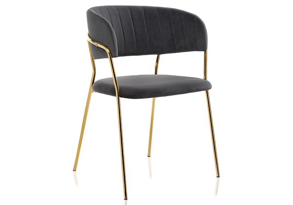Стул Woodville Kamelia grey / gold 11777