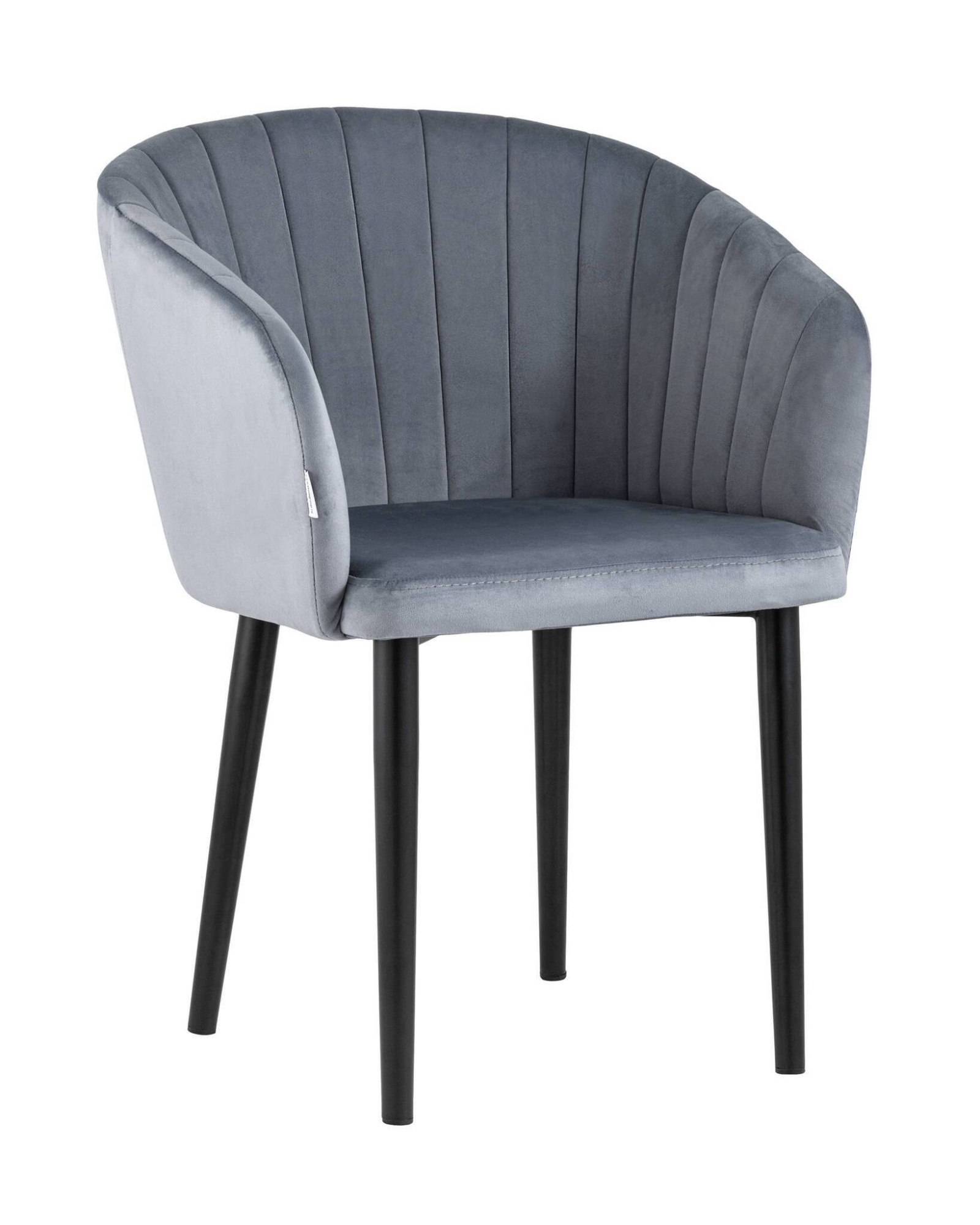 Стул с подлокотниками Нейтон велюр серый Stool Group