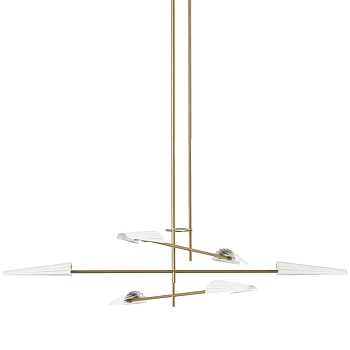 Люстра Bion 6L золотая с белыми абажурами Aromas del Campo